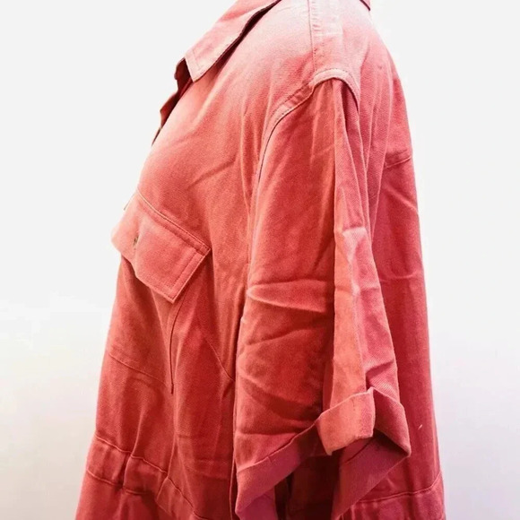 NWT CROFT & BARROW Women Short Sleeve Pullover Collared Draw String Dress Sz 3X - Picture 9 of 15